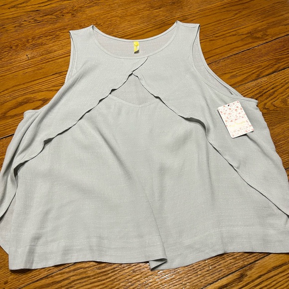 Free People light green women’s top.  Size Large.  New with tag. - Picture 1 of 11